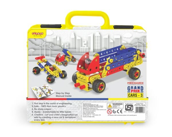 Plastic Mechanix Cars-3, STEAM Educational Toy, Building and Construction Set for Boys And Girls Age 7 yrs+ - Image 2