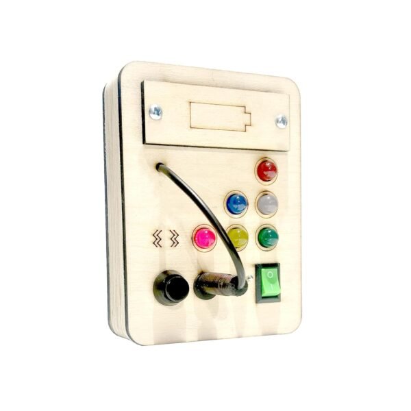 ZeeBaa Toys Portable Busy Board P3 – Montessori Sensory Toy for Kids (1-6 Years) | Interactive LED Light Switch Board for Fine Motor Skills & Learning