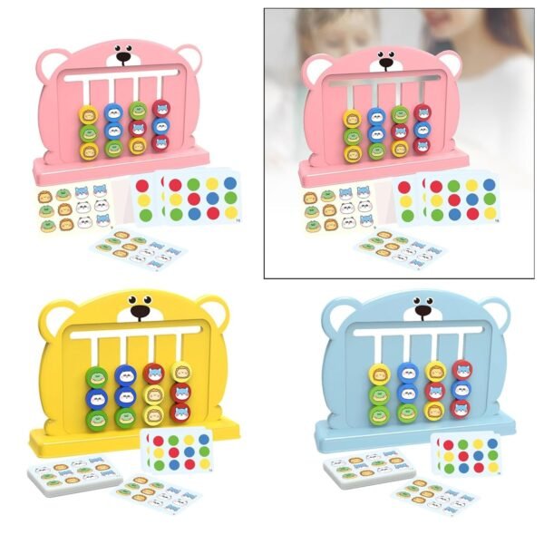 Color Matching Slide Puzzle Preschool for Age 3 4 5 6 7 Years Old Boys Girls Light Pink - Image 4