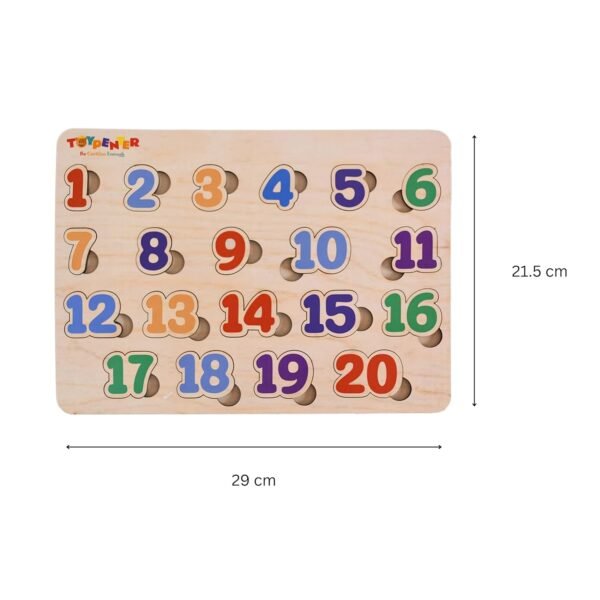Wooden Learning Educational Board for Kids | Puzzle Toys for 2 Years Old Boys & Girls | Toys for Kids (Numbers) (123) - Image 3