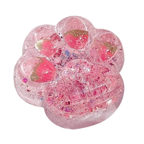 Cat Paw Sensory Toy Party Favors Pocket for Kids Adults Soft Rubber Hand Toy Pink - Image 6