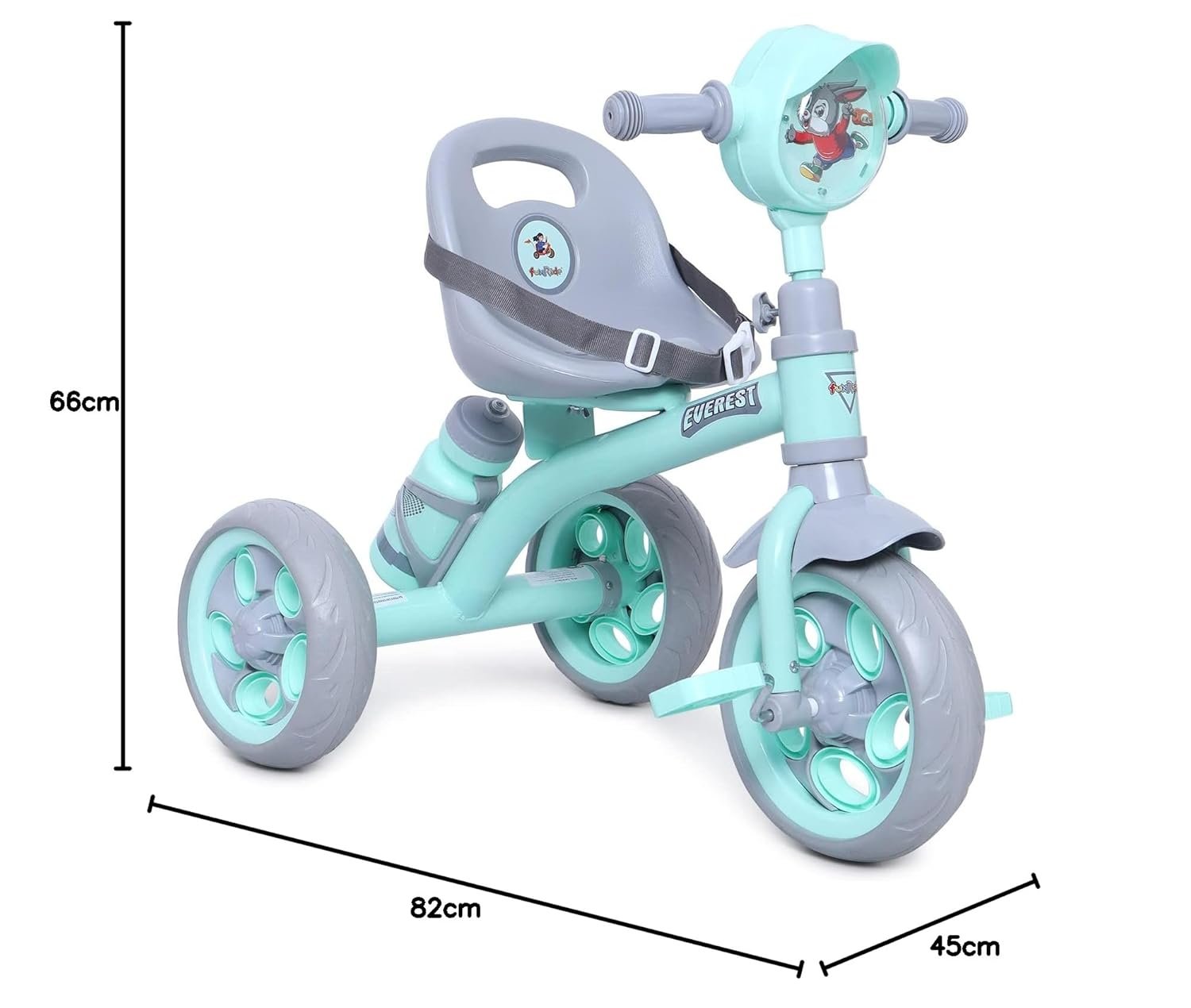 Fun Ride Tricycle Kids Musical Plug&Play Trike 1-4 Years-Sipper,Seat Belt,Eva Tyre for Indoor&Outdoor-Trike for Boys&Girls-Up to 25 Kg-Made in India,Green - Image 2
