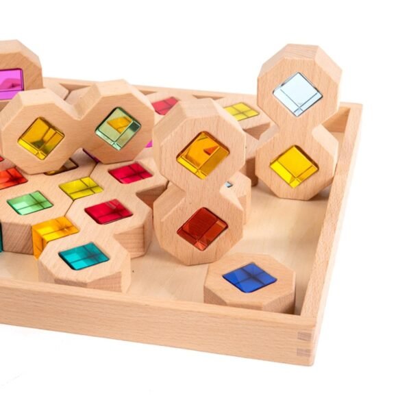 Lyla Wooden Building Blocks Puzzle Toys for Birthday Gift Boys Girls 4-8 Year Old Style C - Image 6