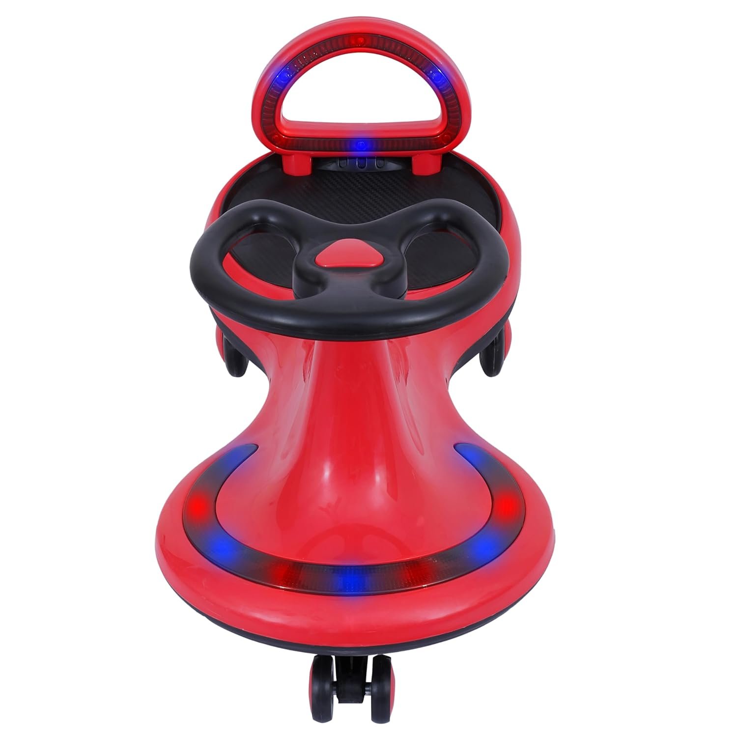 KURB Twister Swing Car for Kids 1-5 Years| Magic Car with Light & Music | Twister Car with Back Support | Swing Car with PU Wheels | Comfortable & Durable Seat (Red) - Image 5
