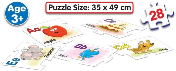 Frank Alphabet Floor Puzzle (28 Pieces) - Early Learner Jigsaw Puzzle with Alphabets, Images for Kids 3 Years and Above - Fun & Educational Toys and Games - 10161 - Image 3