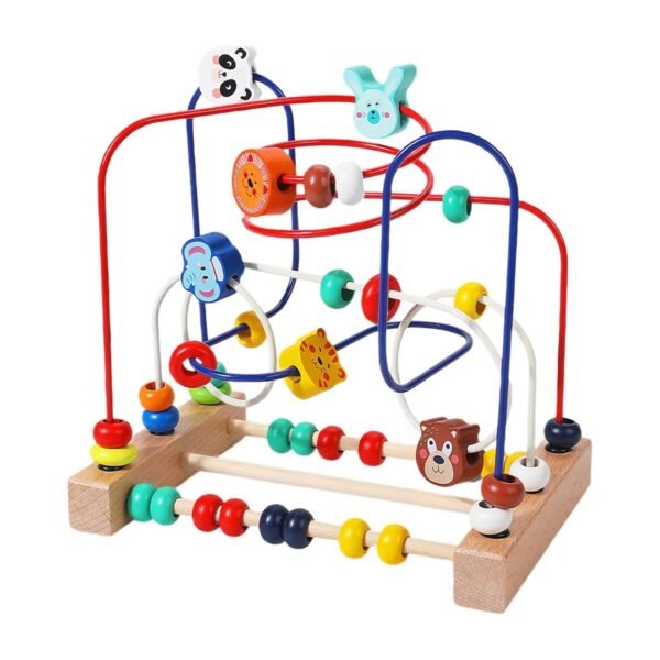 Bead Maze Toy Birthday Gifts Puzzle Beads for Boys Girls Kids Ages 0-3 Years 22.5x22.5x15cm B - Image 5
