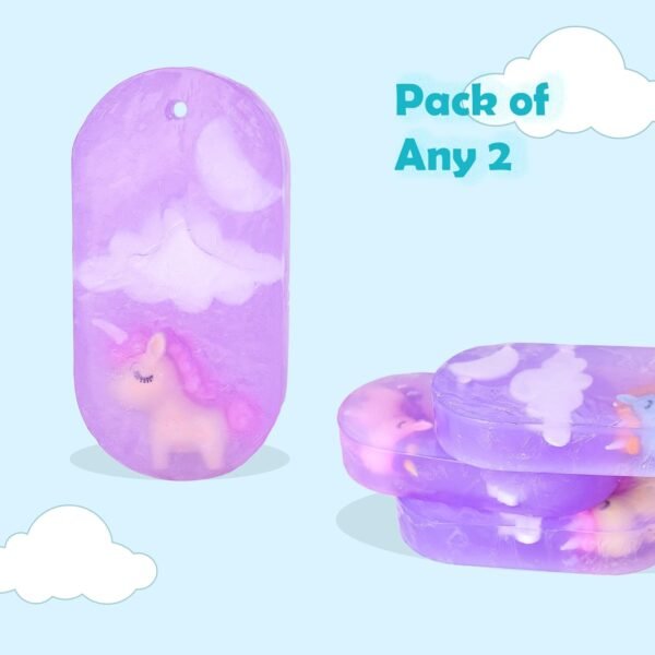The Little Lookers Soap with Unicorn Eraser| Handmade/Handcrafted & Hand cut| Kids friendly Organic Soap for All skin with moon and star details (120 gms approx.)(Unicorn, Pack Of 2) - Image 2