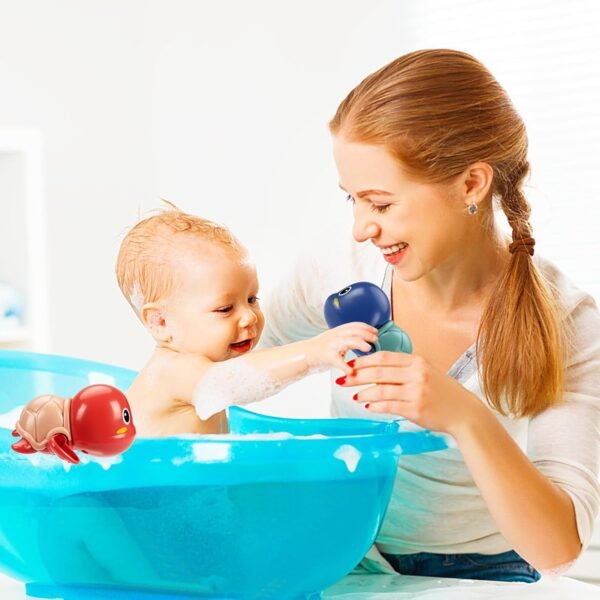 TOHIBEE Bath Toys for 1-5 Year Old Boy Girls Gifts Swim Pool Bath Toys for Toddler 1-3 Bathtub Toys for Baby Boy Birthday Gifts for 1-4 Year Old Boys Girls, 3pcs Set - Image 5