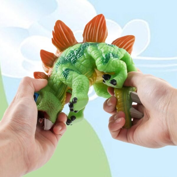 Amitasha Stygimoloch Dinosaur Toys for Kids 3-5 Years Big Size Rubber Wild Animal Figurine for Boys Girls Educational Birthday Gift for Boys & Girls – Squeeze to Hear Sound - Image 2