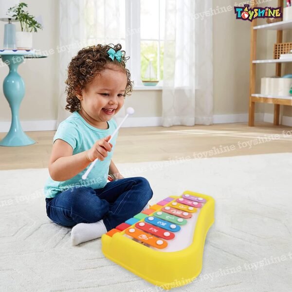 Toyshine 2 in 1 Multicolored Key Keyboard Xylophone Piano, Preschool Kids Educational Knock Playing Musical Learning Instruments Toy for Baby Kids Girls Boys - Image 6