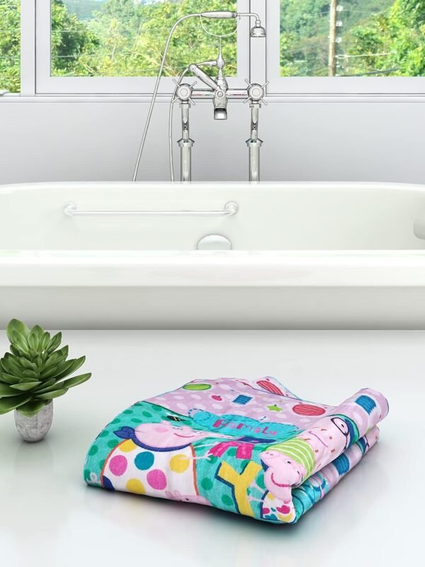 Athom Living Peppa Pig Day Out Kids Bath Towel 350 GSM 60x120 cm, Multicolour, Standard, (PEP-06-7-724) - Image 3