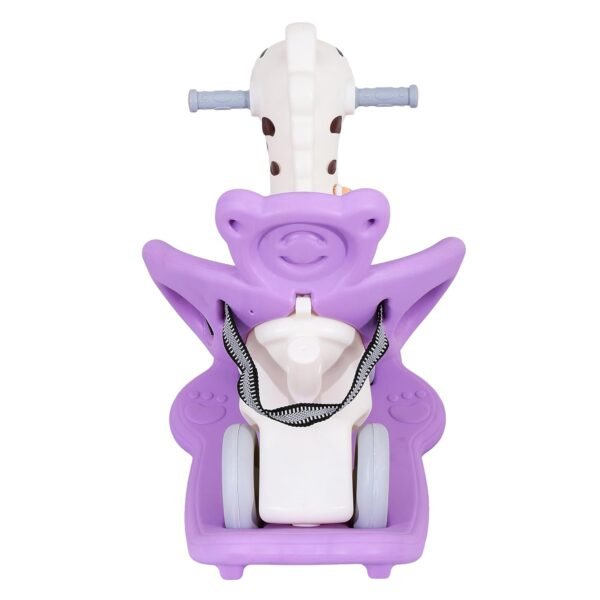 KURB 3-in-1 Ride-on Horse and Rocker for Kids | Multi-Functional | Age 12 Months - 4 Years | Sturdy and Durable | Safety Belt | Child-Safe Plastic (Purple) - Image 5