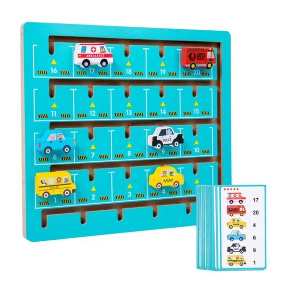 Toy Montessori Slide Puzzle Game Fun Wooden Toy for Boys Girls Child 3+ Year Old Transportation - Image 4