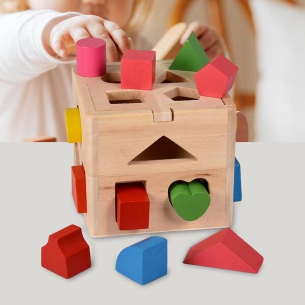 bnf® Montessori Shape Sorter Toys Geometric Shape Toy for Girls Toddlers Children - Image 2