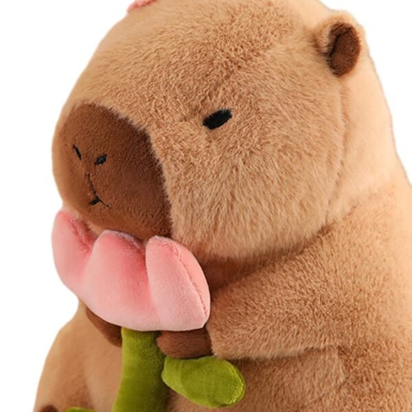 bnf® Capybara Stuffed Animal Plush Accompany Sleep Toy for Adults Kids Boys Girls Flower 30cm - Image 3