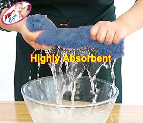 MOM CARE Cotton Microfibre Bath Towels for Kids -Extra Soft/Quick Dry/Strong Water Absorbent/Bathing Towel for Kids,Boys and Girls (Pack of 1) Random Color L-70Cm X B-140Cm, 450 Tc, Multicolor - Image 2