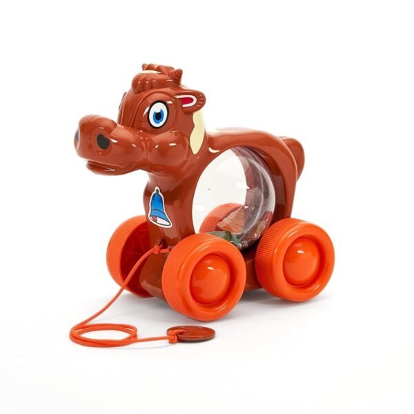 Pull Along Toy for 1+ Years Old Moo Moo Cow Pull Along Child Toys 2-5 Years- Brown