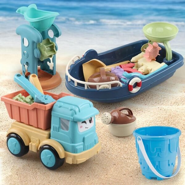 MERISHOPP® 28Pcs Sand Beach Toys Kids Playset for Boys Girls Gifts Trolley|Toys & Hobbies | Games | Other Games|28 Pieces Kids Beach Toys - Image 2