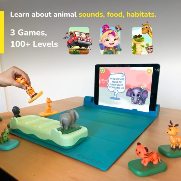Shifu Play Plugo Animals Safari Ar-Powered Stem Toy For Kids With Rainforest, Zoo Animal Figurines -Boost Problem-Solving Skills With 3 Games, 100+ Levels, Educational Fun Learning Puzzle (4-10 Years) - Image 5