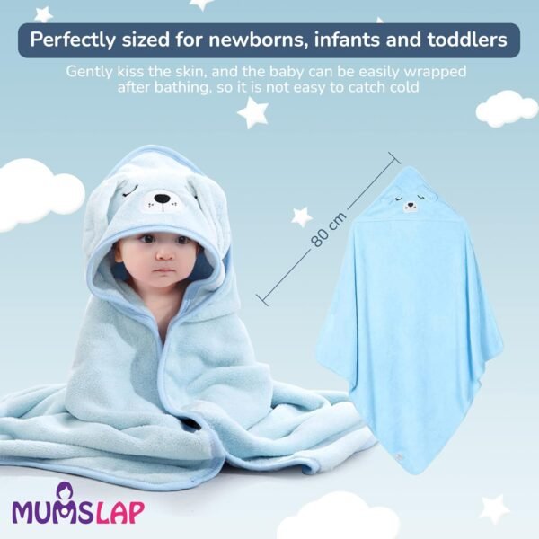 Hooded Baby Towel - Premium Soft Baby Bath Towel for Bathtub for Newborn, Infant - Ultra Absorbent, Natural Baby Stuff Towel for Boy and Girl (Elephant, Bear, Kitty & Puppy) (Puppy)