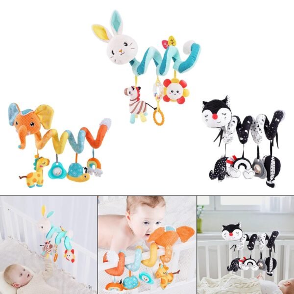 bnf® Babies Spiral Activity Toy Spiral Hanging Rattle for Kids Infants Boys Girls Rabbit - Image 5