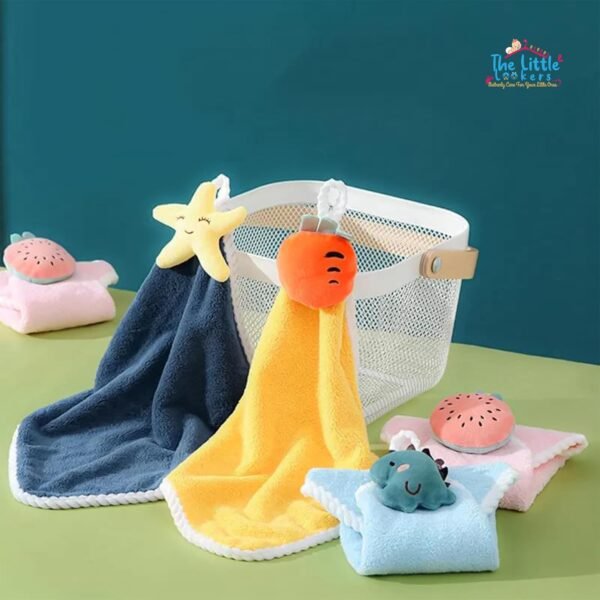 THE LITTLE LOOKERS Cute Microfiber Baby Washcloth for Newborns | Kids Hand Towel | Quick Dry I Super Absorbent, Super Soft Washclothes for Infants,Babies,Toddlers - Multicolor (Pack of 4) - Image 5