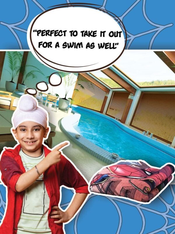 Athom Living Marvel Red Spiderman Kids Premium Cotton Bath Towel 350 GSM (60x120 cm) - Image 5