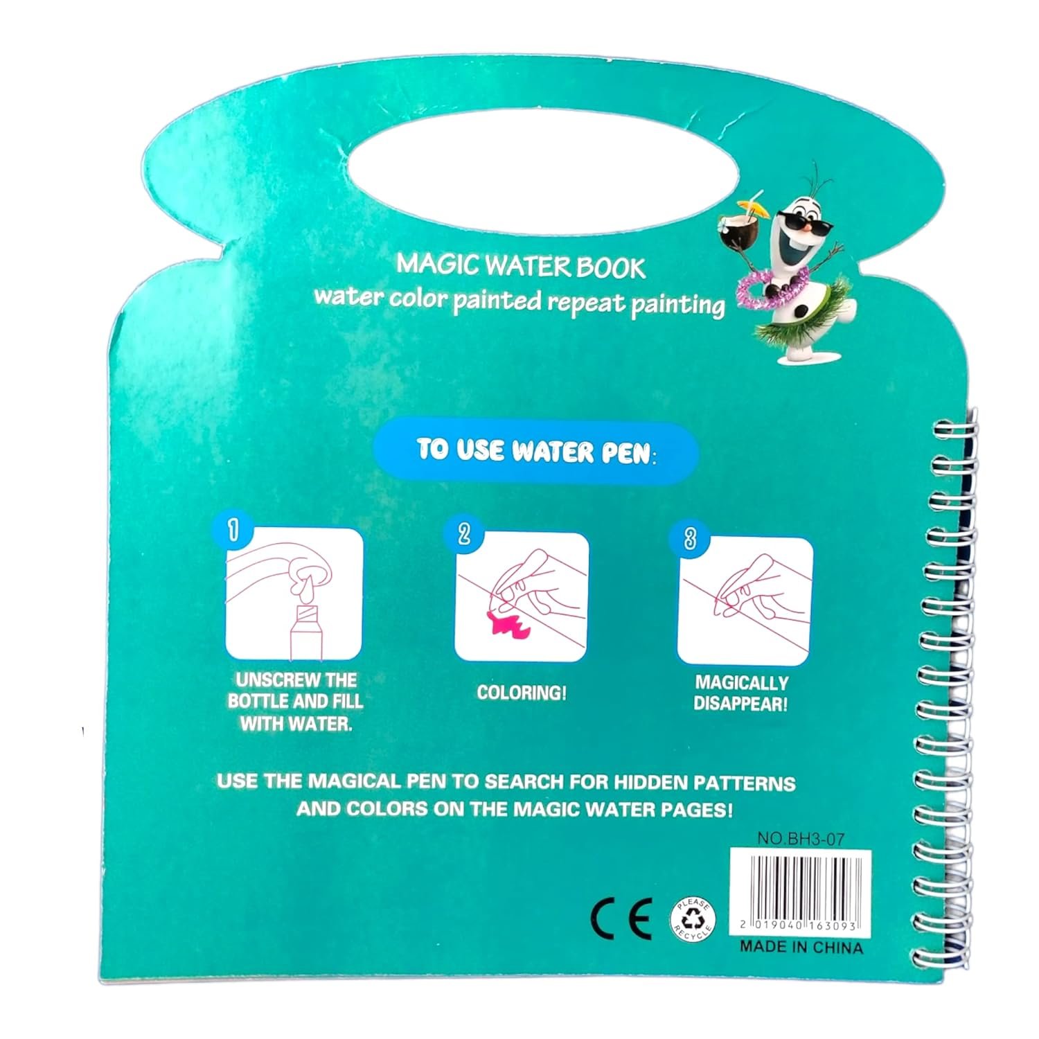 Caught Trendy Magic Paint with Water Coloring Books for Toddler, Reusable Water Reveal Activity Books Learning and Educational Toy for Kid, Doodle Game for Girl & Boy for 3-5 Year Old (Multicolor). - Image 3