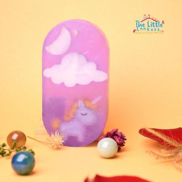 The Little Lookers Soap with Unicorn Eraser| Handmade/Handcrafted & Hand cut| Kids friendly Organic Soap for All skin with moon and star details (120 gms approx.)(Unicorn, Pack Of 2) - Image 6