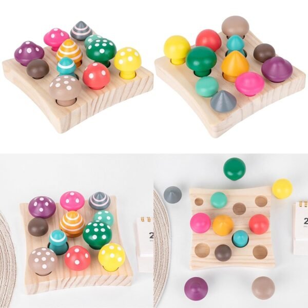 bnf® Mushroom Harvest Game Shape Sorting for Boys Girls Kids with Pattern Baby | Toys for Baby | Developmental Baby Toys - Image 5