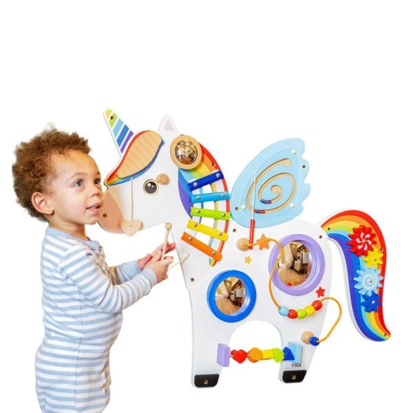 Wooden Elephant Activity Wall Panel – Montessori Sensory Busy Board for Kids, Educational Musical Xylophone Toy, Fine Motor Skills & Interactive Play for Toddlers (1-5 Years) - Image 5