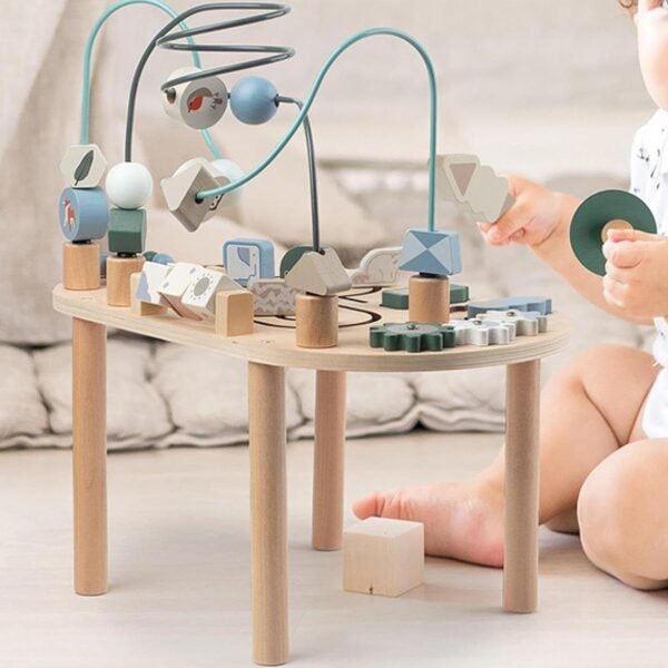 Wooden Bead Maze Board Toy Puzzle Beads for Boys Girls Ages 0-3 Years