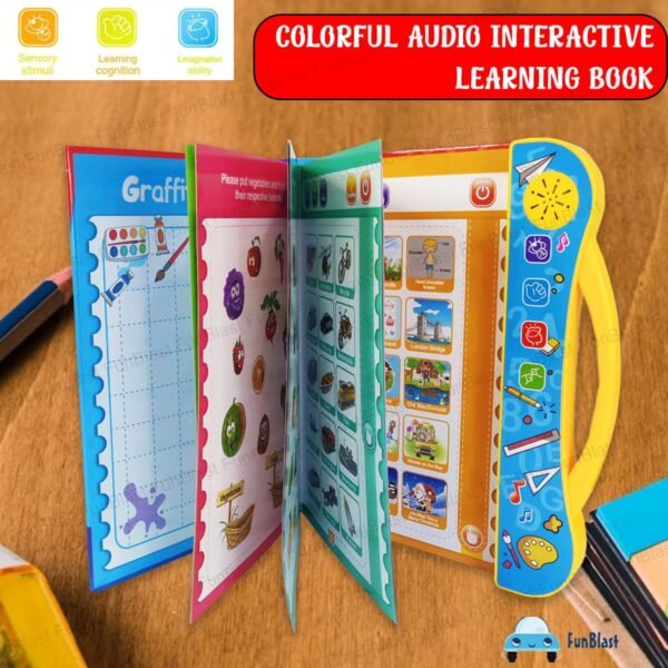 FunBlast Interactive Children Book -Musical English Educational Phonetic Learning Book for 3 + Year Kids, Boys, Toddlers (Multicolor) (Intelligence Book) - Image 4