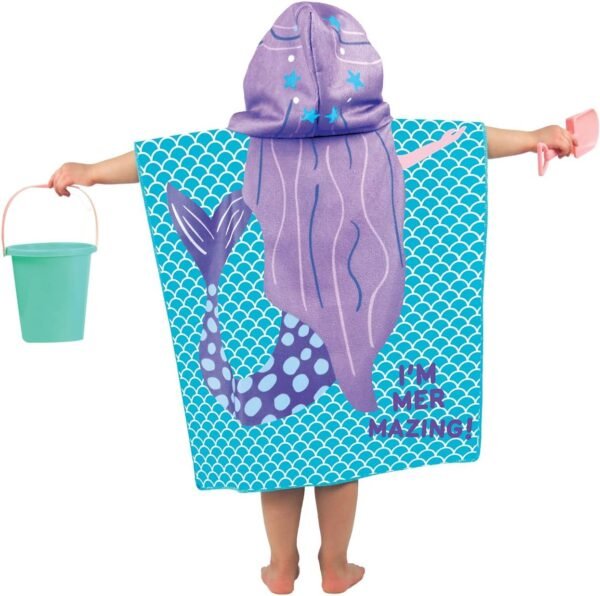 THE LITTLE LOOKERS Hooded Poncho Towel for Kids | Hooded Bath Towel for Girls | kids bathrobe | Hooded Towel for Toddlers - Image 6
