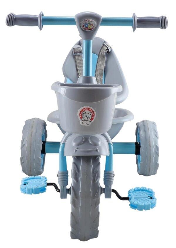 JoyRide Aqua Cruiser Premium Cycle for Kids Cycle 2-5 Years -Boy&Girl- Baby Cycle | Bike for Kids with Eva Wheel,Safety Belt &Basket for Toys -Tricycle 30Kg Capacity (Basic Trike, Blue) - Image 2