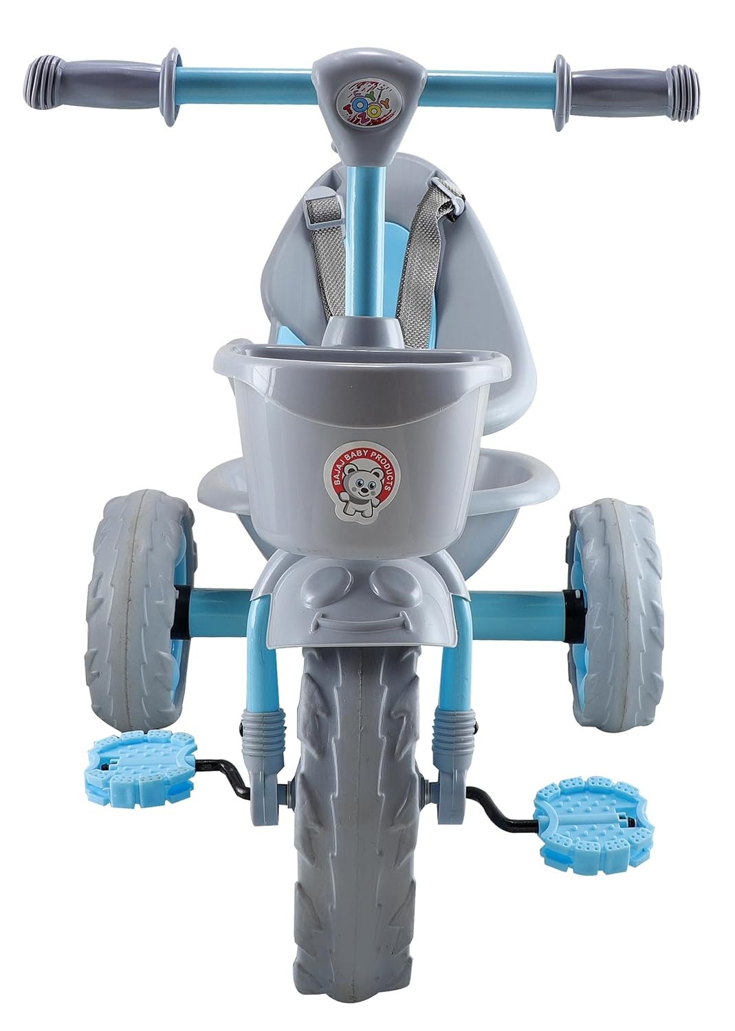JoyRide Aqua Cruiser Premium Cycle for Kids Cycle 2-5 Years -Boy&Girl- Baby Cycle | Bike for Kids with Eva Wheel,Safety Belt &Basket for Toys -Tricycle 30Kg Capacity (Basic Trike, Blue) - Image 2