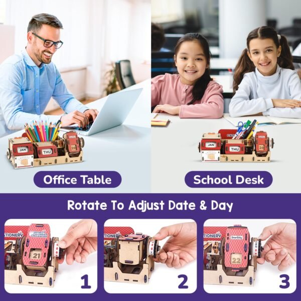 Smartivity DIY Infinity Calendar & Stationary Organizer for Kids Age 8-9-10-11-12-13-14 Years | Birthday/New Year Gift for Girls & Boys | Science Toys for Kids 8-14 YearsI STEM Toy - Image 3