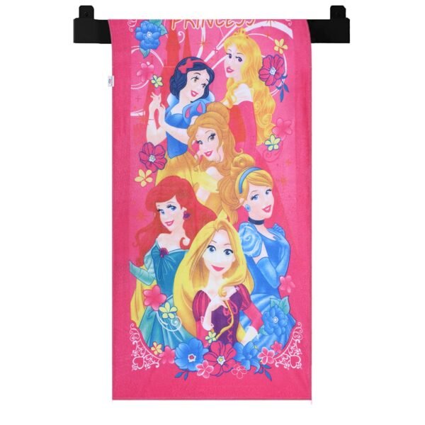 Heart Home Kids Bath Towel|Soft Cotton & Sides Stitched Baby Towel|Microfibered Super Absorbent Princess Pattern Towel for Infants,Toddler,55x26 Inch (Pink)