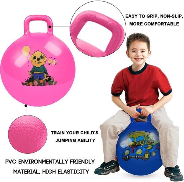 AZOD Space Hopper Ball with Air Pump for Age 5 to 7 Years and Up, Hop Ball, Kangaroo Bouncer, Hoppity Hop, Jumping Ball, Sit and Bounce - Image 5