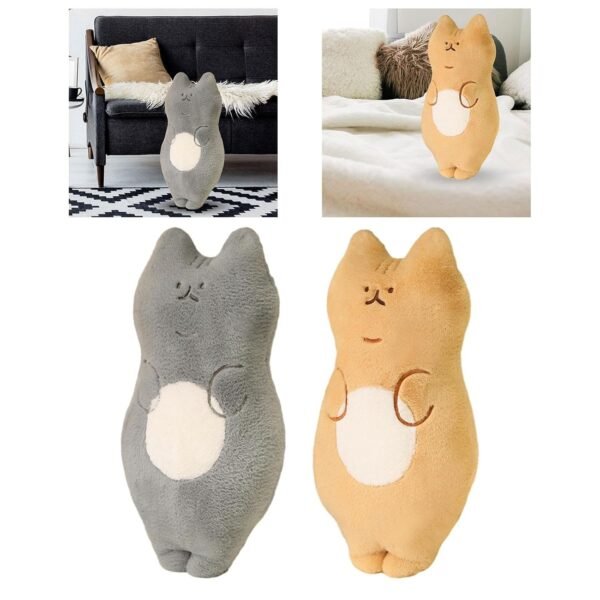 bnf® Cat Plush Toy Standing Adorable Plush Stuffed Cat Toy for Boys Children Kids Grey - Image 5