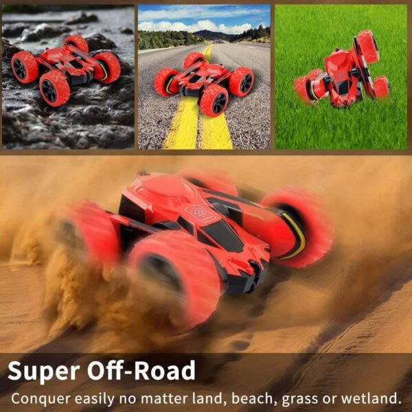 Joyjam RC Stunt Car for 5-10 Year Old Boys - Off Road Remote Control Truck for Kids & Adults - High Speed Racing Car With 360 Degree Rolling Rotation - Christmas Birthday Gift, Red - Image 6