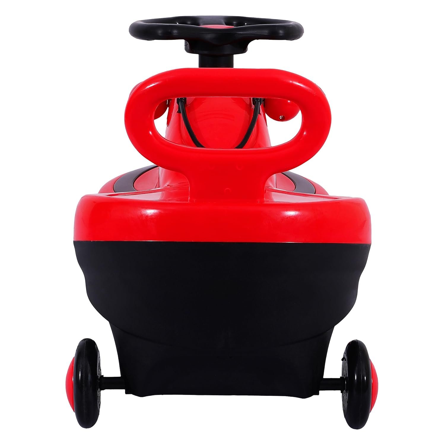 KURB Ride On Swing Car for Kids 1-5 Years| Magic Car with Light & Music | Twister Car with Back Support | with Storage Basket| Comfortable & Durable Seat (Red) - Image 4