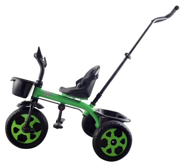 Pluto Tricycle for Kids | Cycle for Kids 1-4 Years | Baby Cycle | Bicycle for Kids with Storage Basket, Cushion Seat and Seat Belt TZ-548 (Neon Green) - Image 3