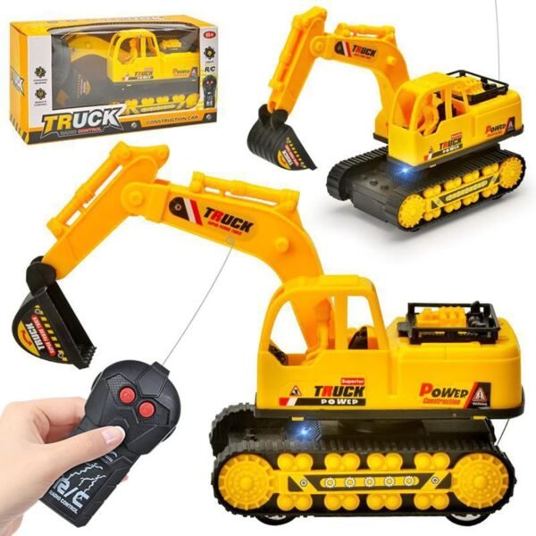 Engineering Vehicle Toy Portable RC Excavator Toy for Kids 4-7 Year Old Boys|Toys & Hobbies | Radio Control & Control Line | RC Model Vehicles & Kits |1 Electric Excavator Toy - Image 3