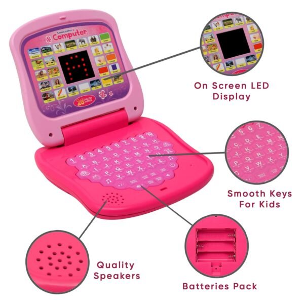 Kids Laptop Toy For Learning Numbers&Alphabets (Bis Approved)|Educational Computer Activity Toy For Kids Age 2,3,4,5,6 Years|Baby Laptop Toy With Fun Activities For Children,Multicolor - Image 2