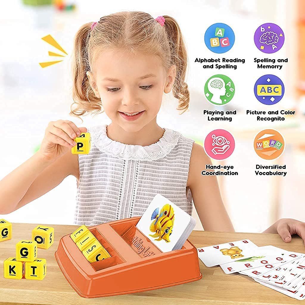 PLUSPOINT Educational Game of Learning Words with Flash Cards 2 in 1 Matching Letter and Number Games for Boys and Girls Sight Words Recognition Kindergarten Teaching Tools Preschool 3-8 Years Old - Image 5