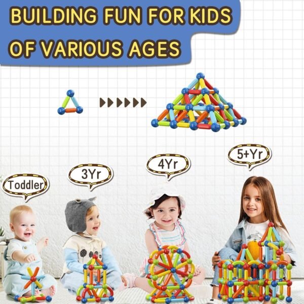 TOYPAPA Magnetic Blocks | Magnet Game Construction Toys for Kids | Building Blocks + Magnetic Blocks Educational Toys for Kids 5+ Years Gift (36pcs) - Image 2