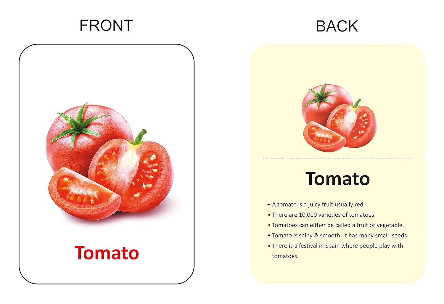 Premium Flash Cards for Kids Early Learning | Easy & Fun Way of Learning 1 Year to 6 Years Babies Smart Toys (Vegetables) - Image 3