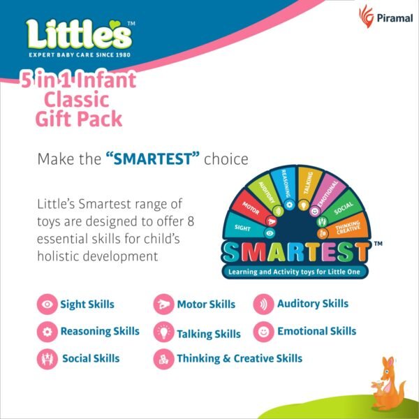 Little\'s 5 in 1 Infant Classic Gift Pack I Activity & Learning Toys for Babies I Multicolour I Infant & Preschool Toys I Develops Fine Motor Skills & Reasoning Skills | 5 Months and Above, ?1 Pieces - Image 5