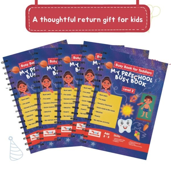 CocoMoco Kids My Preschool Busy Book for Toddlers Level 2 with Body Parts, Planets, Opposites, Emotions | Quiet Book for Kids Learning Toys for 3-5 Year olds | Montessori Learning (Pack of 20) - Image 6